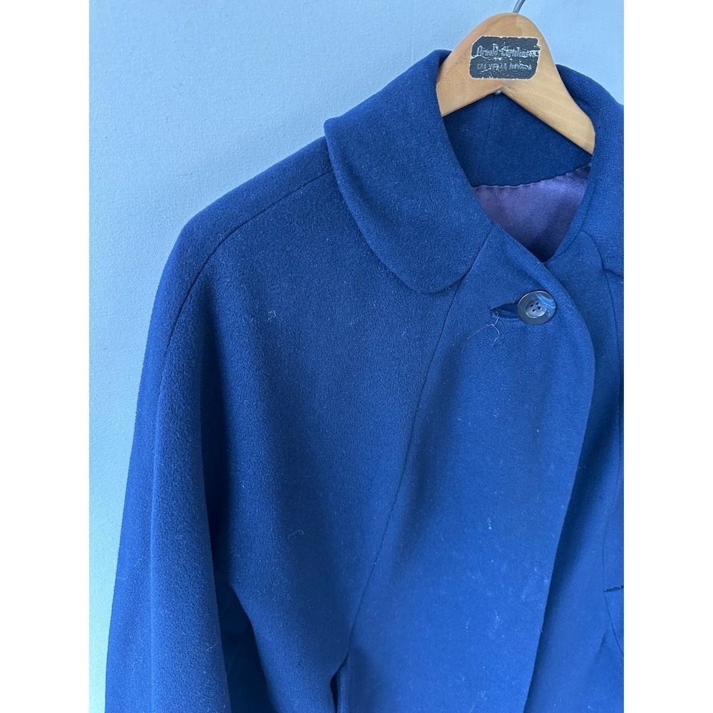 Biarritz Cashmere Swing Coat Vintage Wolf & Dessauer Womens M Navy Blue Good - Picture 2 of 8